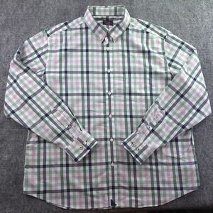 Untuckit Shirt XL Relaxed Fit Wrinkle Free Belpasso Green Long Sleeve Button